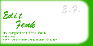 edit fenk business card